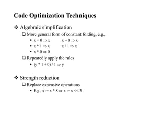 15 Code Optimization for compiler construction | PDF