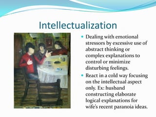 Intellectualization Example 15 common defense mechanisms | PPTX