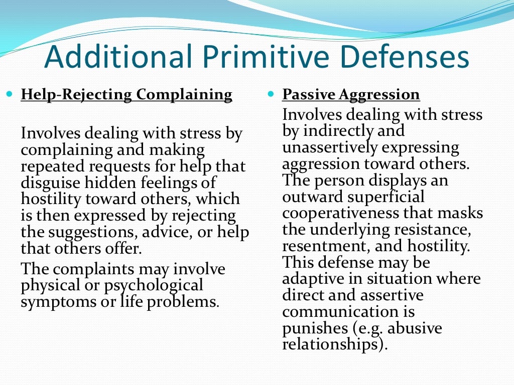 15 common defense mechanisms