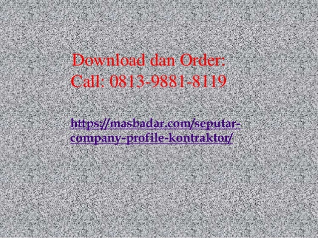 15 contoh company profile perusahaan konstruksi dan kontraktor