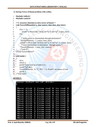 Data structures lab manual | PDF