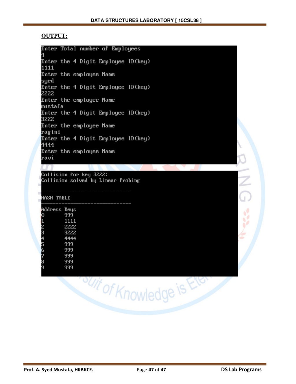 Data structures lab manual
