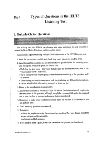 15 days’ practice for ielts listening