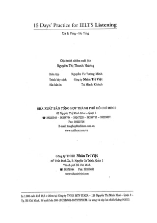 15 days’ practice for ielts listening