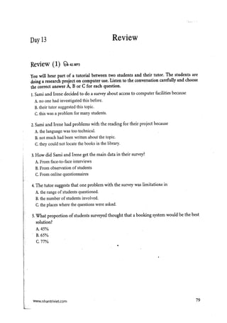 15 days’ practice for ielts listening