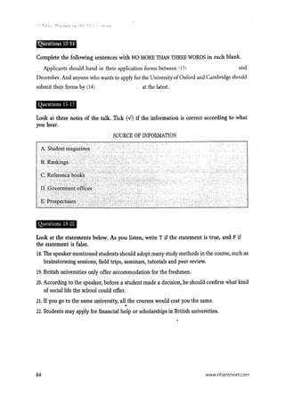 15 days’ practice for ielts listening