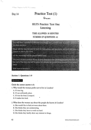 15 days’ practice for ielts listening