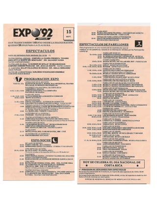 Programa del 15 de septiembre de EXPO 92