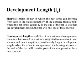 Available Development Length 15 Development Length Lecture reinforced concrete.pptx