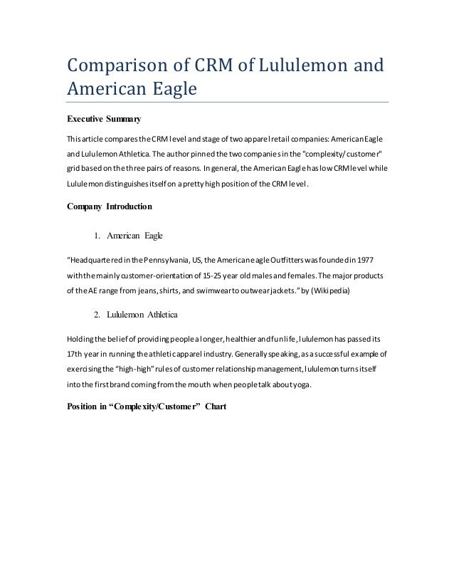 lululemon athletica american eagle
