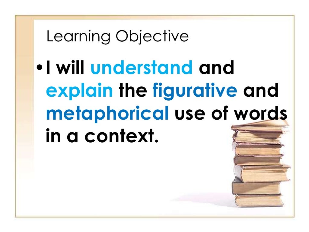 1 5 D Figurative And Metaphorical Use Of Words In Context
