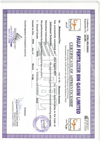 Apprentice Certificate