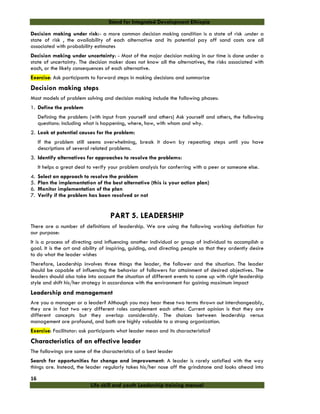 Life Skill and Youth Leadership Training Manual_May 2015