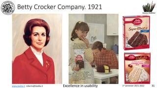 www.dadda.it roberto@dadda.it Excellence in usability 1st semester 2021-2022 31
Betty Crocker Company. 1921
 