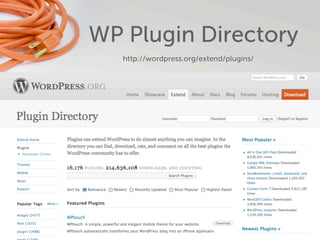 WP Plugin Directory
   http://wordpress.org/extend/plugins/
 