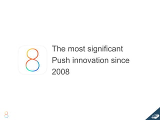 The most significant
Push innovation since
2008
 