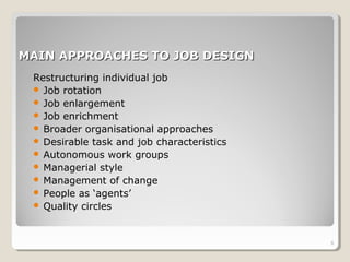 Work Design Approach MANPOWER-PLANNING | PPT