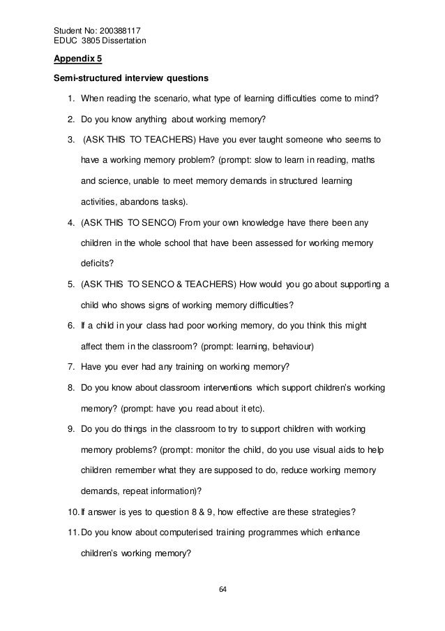 What Information to Include in Your Dissertation's Appendices?