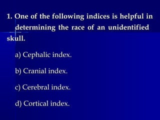 Cephalic Index 91 Example 15 f identification class 15 2 | PPT