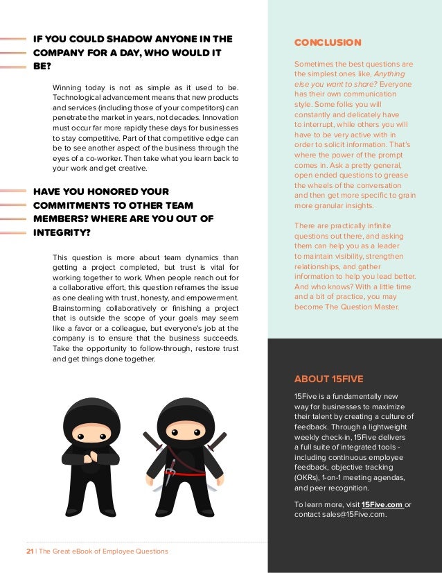 The Great Ebook Of Employee Questions Part 2 Return Of The Question The Great Ebook Of Employee Questions Part 2 Return Of The Question