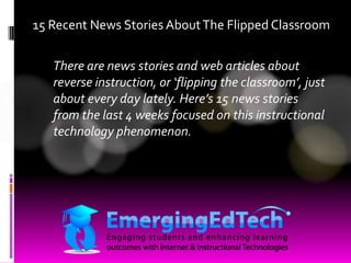15 flipped classroom news stories | PPTX