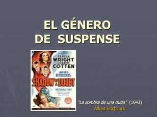 EL GÉNERO DE  SUSPENSE  “La sombra de una duda”  (1943)  Alfred Hitchcock 