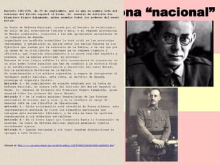 Evolución de la zona “nacional”
 