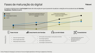Fases de maturação do digital
O negócio digital possui 4 principais fases de maturação em que é possível visualizar a rela...