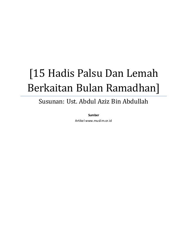 Hadits Shahih Menyambut Ramadhan  TulisanViral.Info