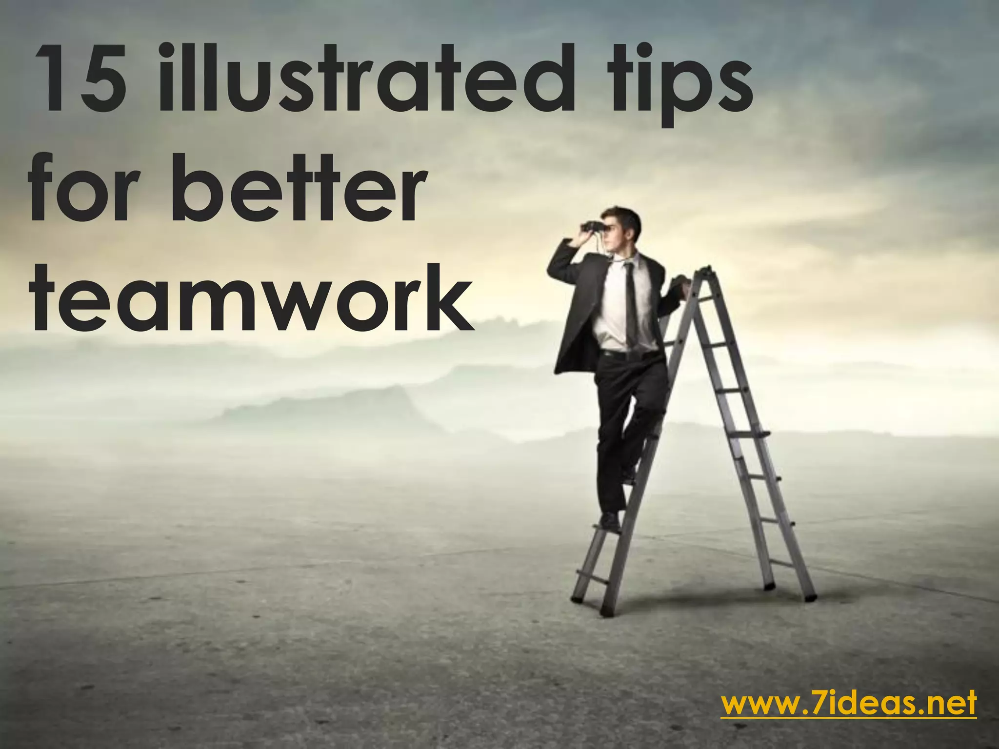 15 illustrated tips
for better
teamwork
www.7ideas.net