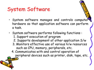 Introduction to Hardware and Software | PPT | Programming Languages ...