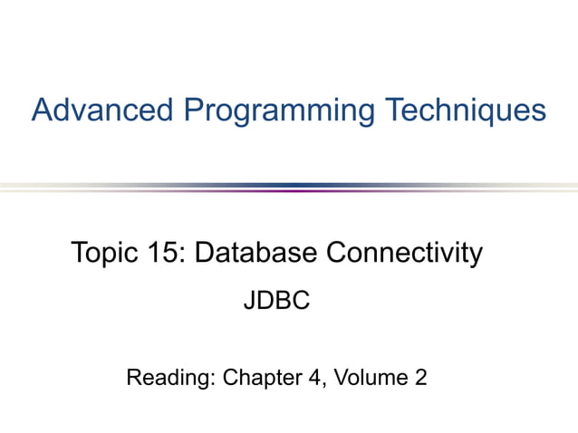 java jdbc connection | PPT