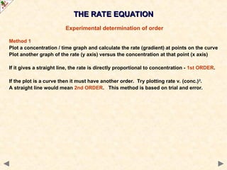 The Rate Equation for A Level Chemistry Students | PPT