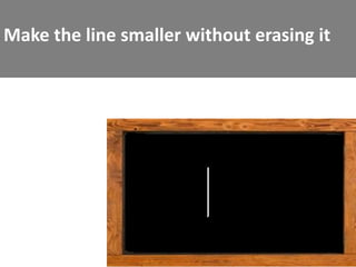 Make the line smaller without erasing it
 