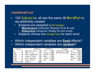Mixed Effects Models - Logit Models | PDF