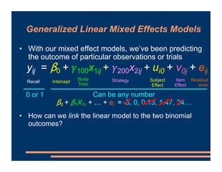 Mixed Effects Models - Logit Models | PDF