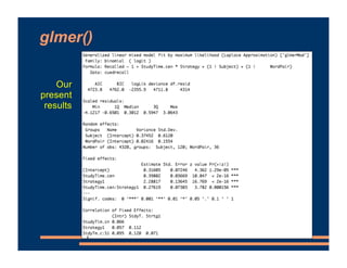 Mixed Effects Models - Logit Models | PDF