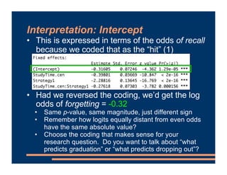 Mixed Effects Models - Logit Models | PDF