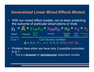 Mixed Effects Models - Logit Models