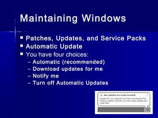 15 maintaining & troubleshooting windows | PPT