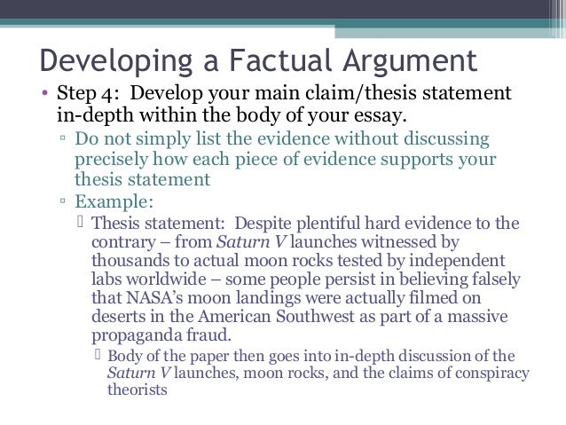 argument of fact essay examples