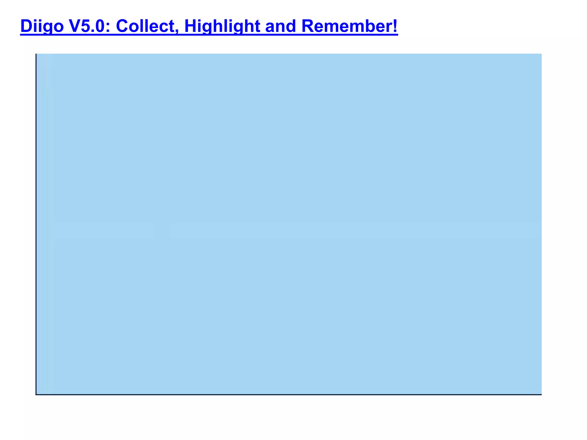 Diigo V5.0: Collect, Highlight and Remember! 