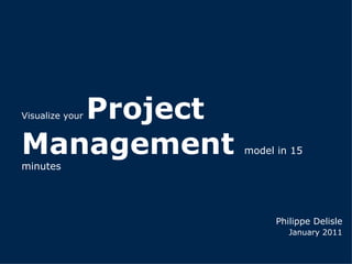 Visualize your  Project Management  model in 15 minutes Philippe Delisle January 2011 