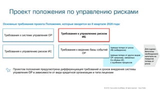 © 2018 Cisco and/or its affiliates. All rights reserved. Cisco Public
Проект положения по управлению рисками
 