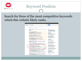 Keyword Position
Search for three of the most competitive keywords
which this website likely ranks.
 
