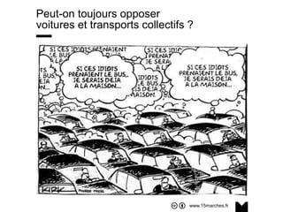 www.15marches.fr
Peut-on toujours opposer
voitures et transports collectifs ?
 