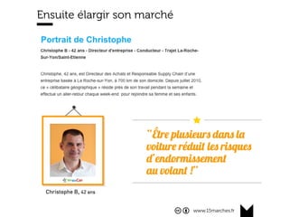 www.15marches.fr
Ensuite élargir son marché
 