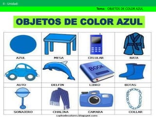 15 objetos de color azul | PPTX