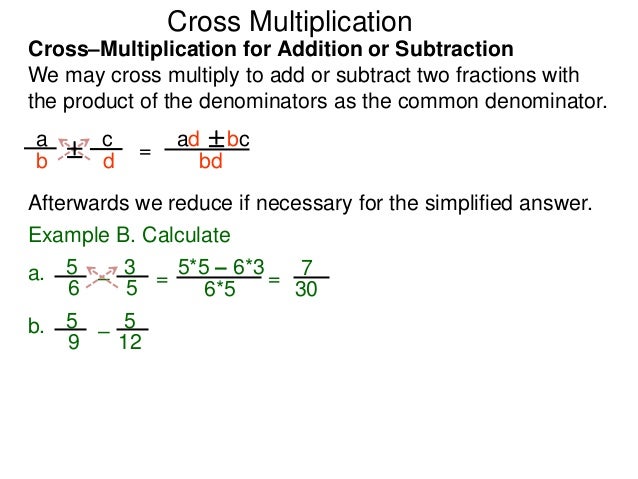 15 on cross multiplication