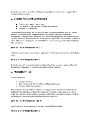 Medcerts Program Guide 15 Online Medical Certifications Every Aspiring Healthcare Professional ...